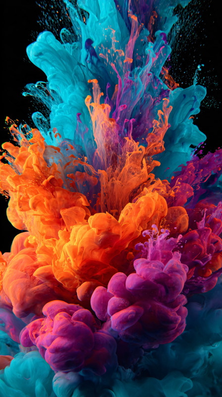 colorful abstract paint explosion 4k wallpaper free download