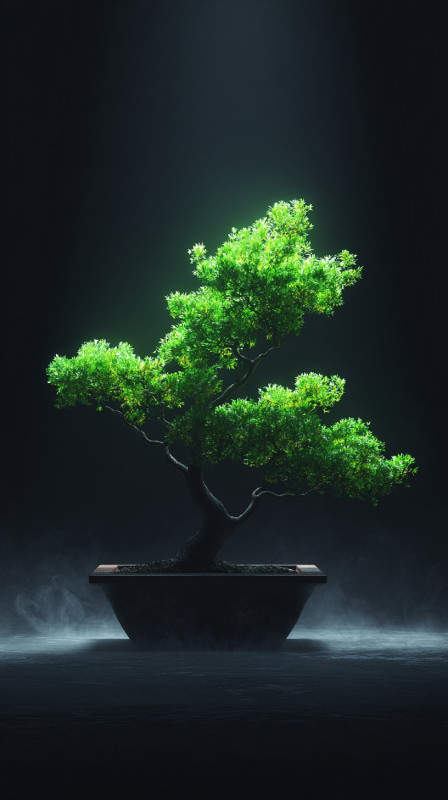 Elegant Bonsai Tree HD Wallpaper for Serenity