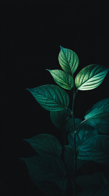Elegant Dark Leaf iPhone Wallpaper