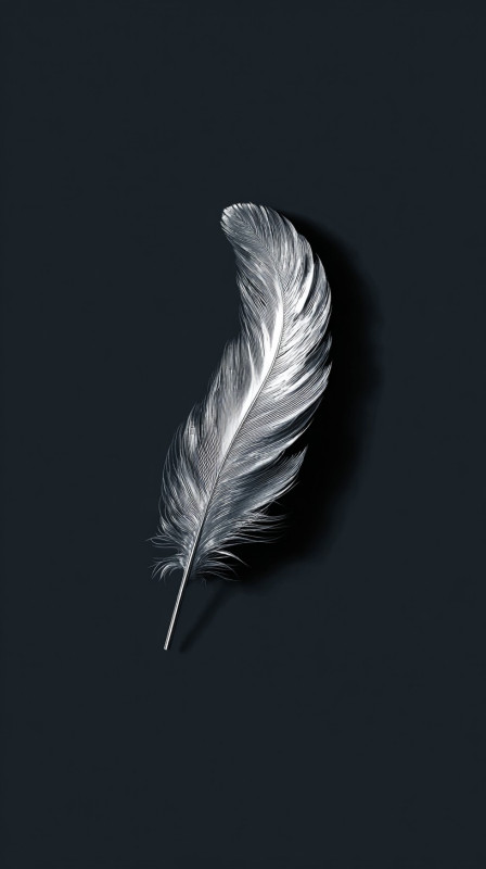 Elegant Feather Minimal 4K HD Wallpaper