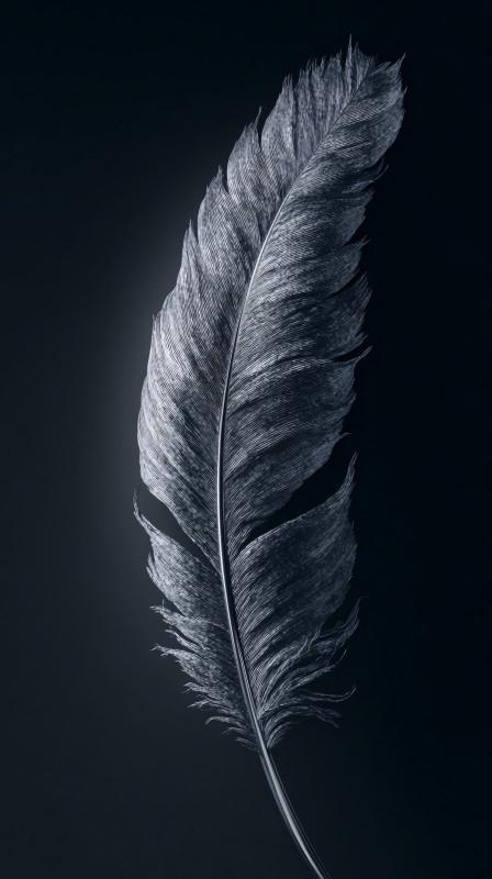 Elegant Feather Minimal 4K Wallpaper