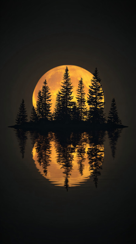Enchanting Moonlit Forest 4K Wallpaper