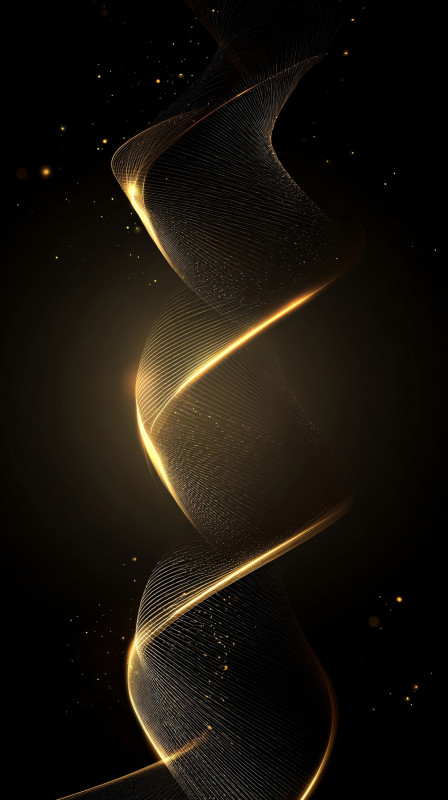 Golden Spiral HD Wallpaper with Dark Background