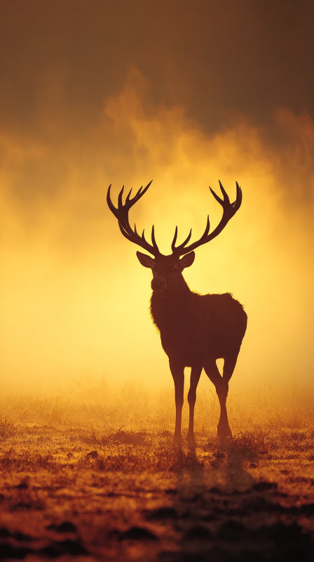 Majestic Stag at Sunrise 4K HD Wallpaper