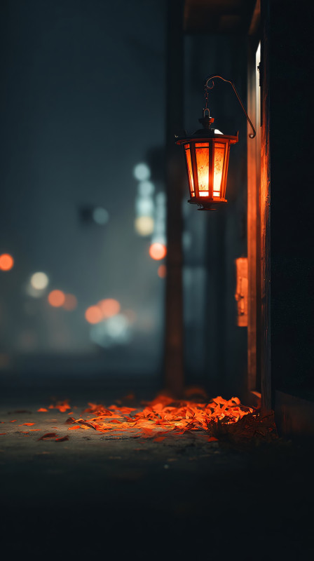 moody lantern light night aesthetic 4k wallpaper