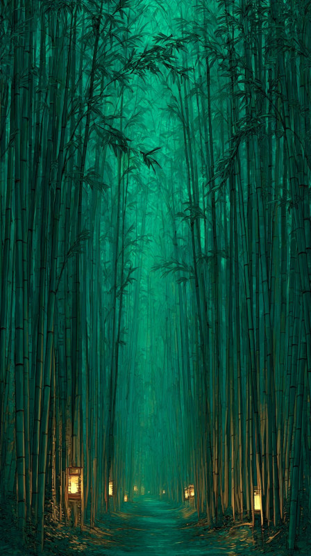 Mystical Bamboo Forest 4K HD Wallpaper