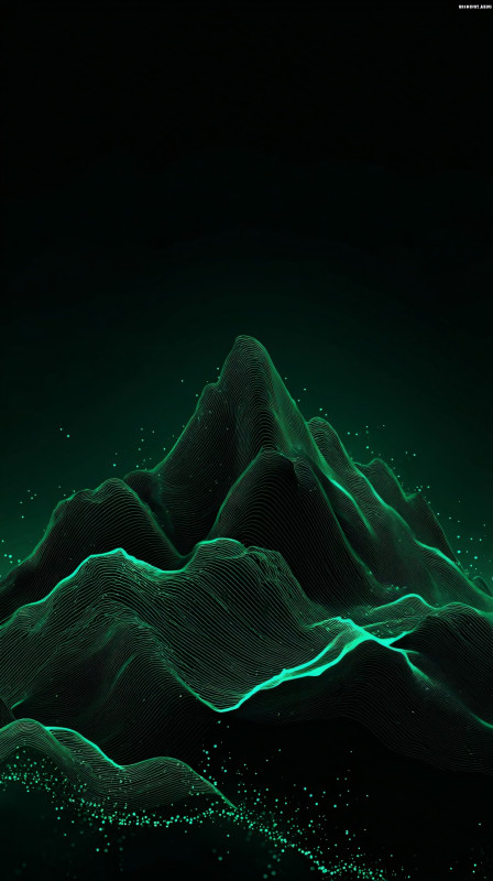Neon Mountain HD Wallpaper for Mobile