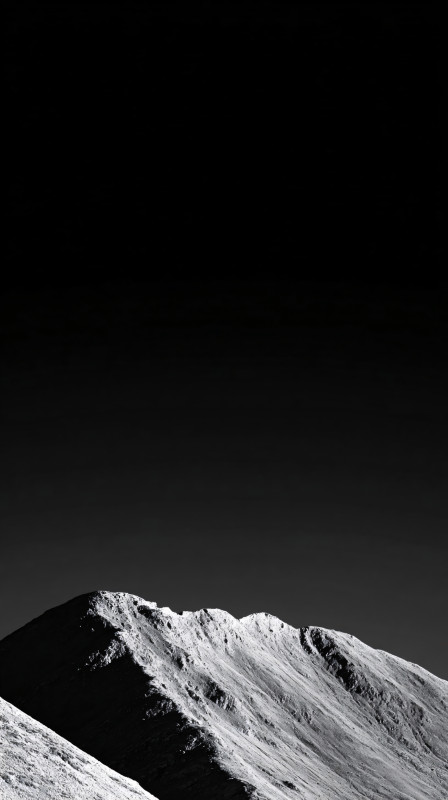 Serene Black and White Mountain iPhone Wallpaper