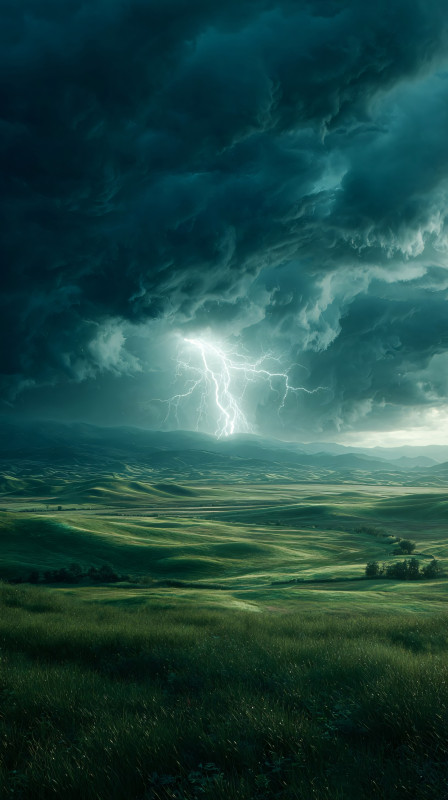Stunning Lightning Storm 4K Nature Wallpaper