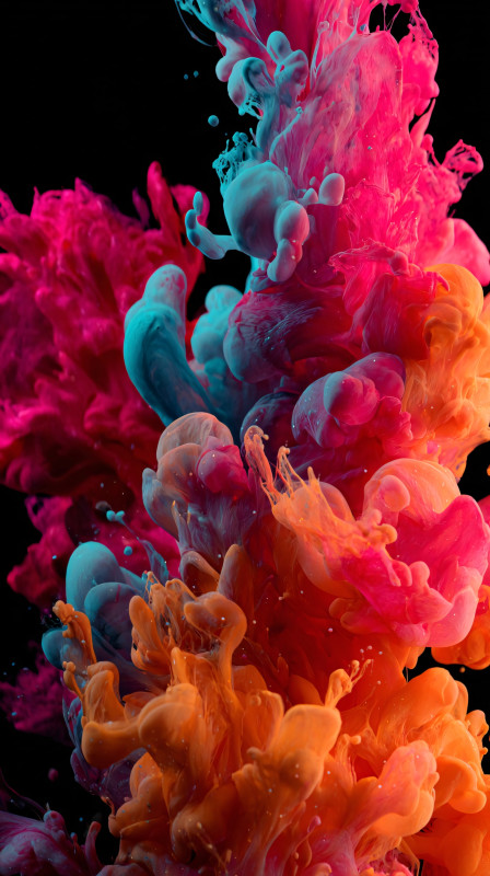 Vibrant Abstract Color Splash iPhone Wallpaper