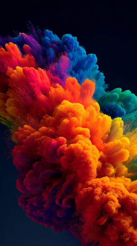 Vibrant Color Burst Abstract iPhone Wallpaper